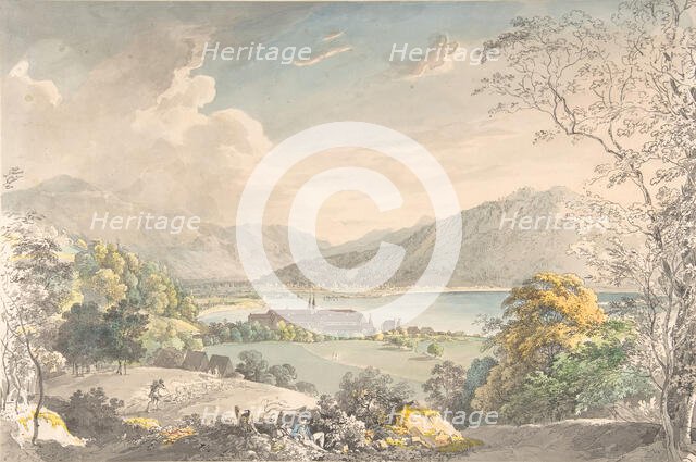 View of the Monastery in Tegernsee seen from the north-east, late 18th-mid 19th century. Creator: Johann Georg von Dillis.