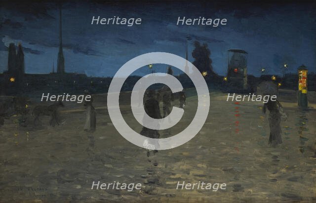 Le Pont de Pierre, Rouen, 1881. Creator: Angrand, Charles (1854-1926).