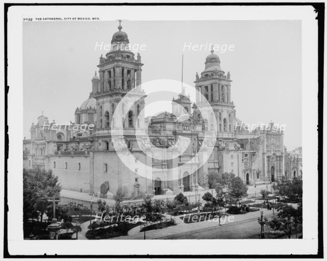 The Cathedral, City of Mexico, Mex., between 1880 and 1897. Creator: William H. Jackson.