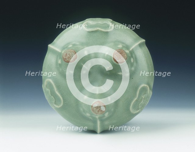 Longquan celadon tripod censer, Yuan dynasty, China, late 13th-early 14th century. Artist: Unknown