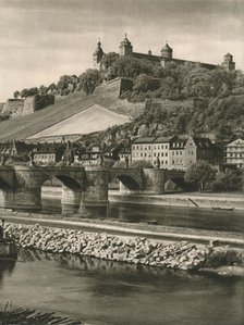 'Wurzburg - Old Main Bridge and Marienberg-Fortress', 1931. Artist: Kurt Hielscher.