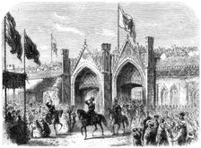 The Coronation of the King of Prussia: His Majesty entering Königsberg by the Brandenburg..., 1861. Creator: Unknown.