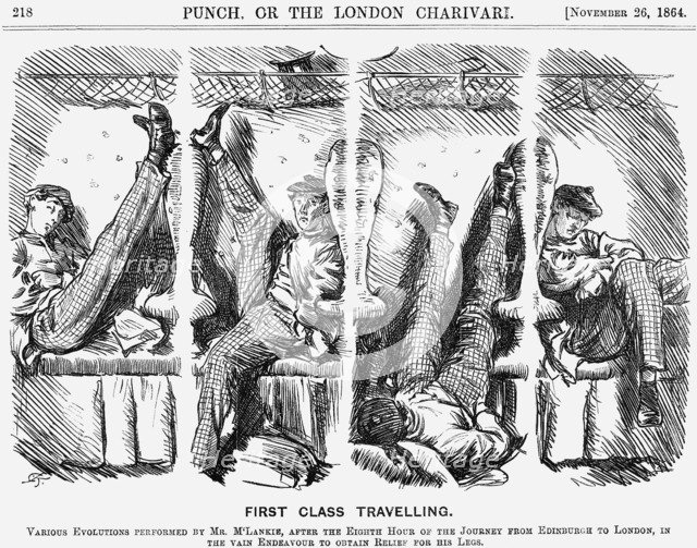 'First Class Travelling', 1864. Artist: Charles Samuel Keene