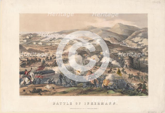 The Battle of Inkerman on November 5, 1854, 1854. Artist: Packer, Thomas (active ca. 1850)