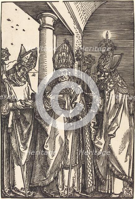 Saints Nicholas, Ulrich, and Erasmus, c. 1508. Creator: Albrecht Durer.