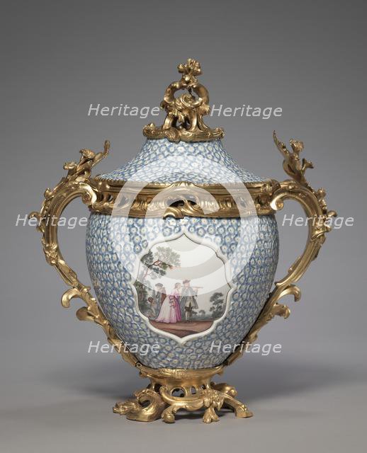 Pair of Covered Vases, 1749. Creator: Meissen Porcelain Factory (German).