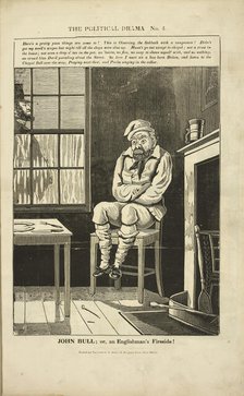 'The Political Drama No. 4: John Bull; or, an Englishman's fireside!', 1834-1835.  Creator: Charles Jameson Grant.