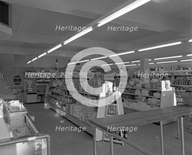 Barnsley Co-op, Kendray branch interior, Barnsley, South Yorkshire, 1961.  Artist: Michael Walters