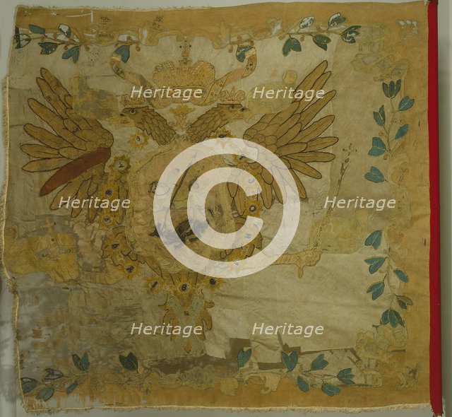 Saint George Flag of the Infantry Regiment at the Time of Anna Ioannovna, 1730s. Artist: Flags, Banners and Standards  