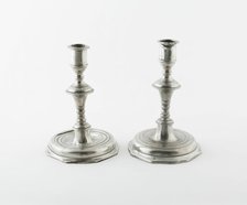 Pair of Candlesticks, France, c. 1740. Creator: Unknown.