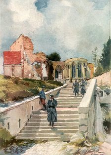 'The Church of Clermont-en-Argonne', France, 1915, (1926).Artist: Francois Flameng