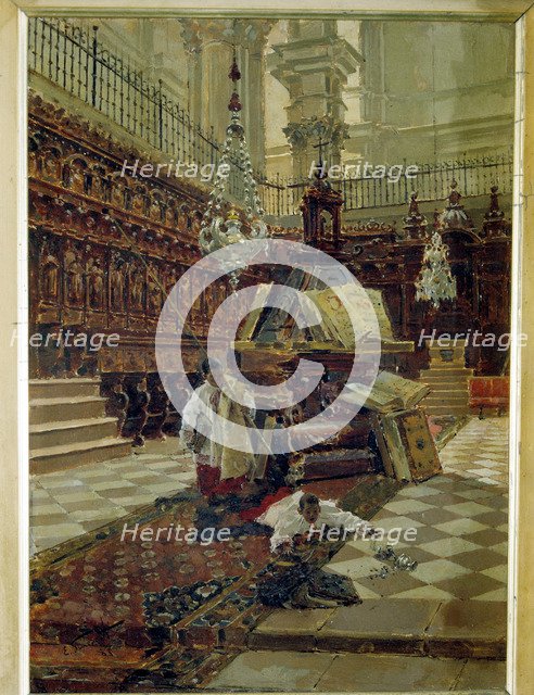 The Choir' oil by Enrique Simonet.