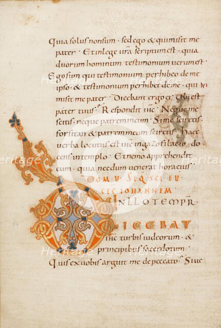 Decorated Initial D; Gospel Lectionary, late 10th century. Creator: Unknown.