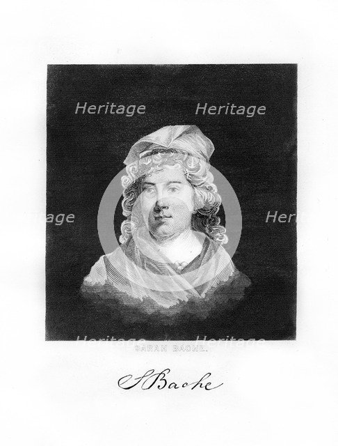 Sarah Franklin Bache, American revolutionary war patriot, 1872. Artist: Unknown