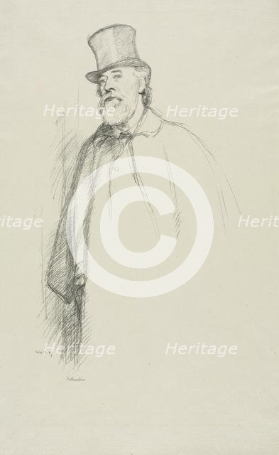 Alphonse Legros, 1897. Creator: William Rothenstein (British, 1872-1945).