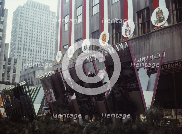 United Nations exhibit by OWI at Rockefeller Plaza, New York, N.Y. , 1943. Creator: Marjory Collins.