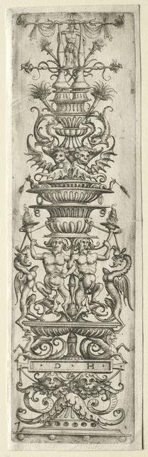 Ornament Fillet with Candelabre-Ornament. Creator: Daniel I Hopfer (German, c. 1470-1536).