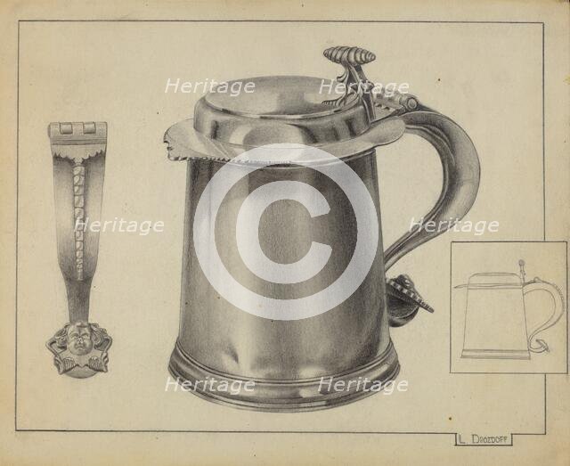 Silver Tankard, c. 1936. Creator: Leo Drozdoff.