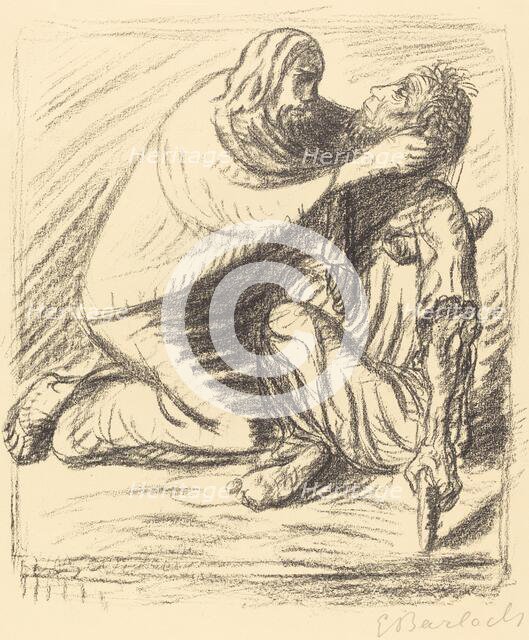 Blessed are the Merciful, published 1916. Creator: Ernst Barlach.
