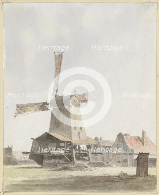 Wood sawmill, 1845. Creator: Hendrik Abraham Klinkhamer.