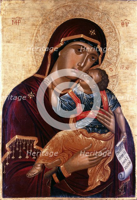 Our Lady of Tenderness (The Virgin Eleusa). Artist: Greek icon 