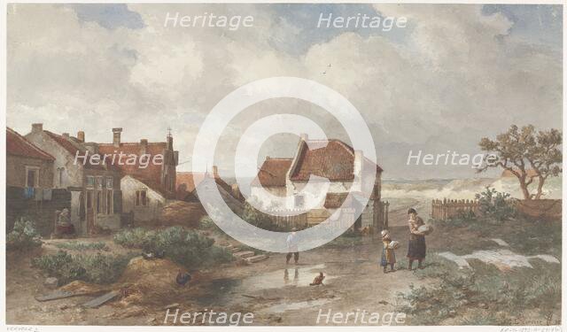 Houses at the Edge of a Village in the Dunes, 1875. Creator: Salomon Leonardus Verveer.