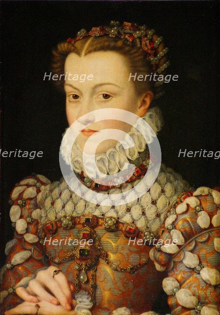 Elisabeth of Austria (1554–1592), Queen of France, ca 1571-1572. Artist: Clouet, François (1510-1572)