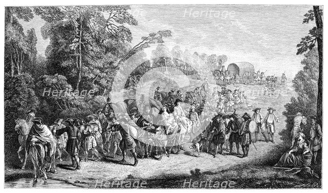 Infantry Marching, (1885).Artist: Jean-Antoine Watteau