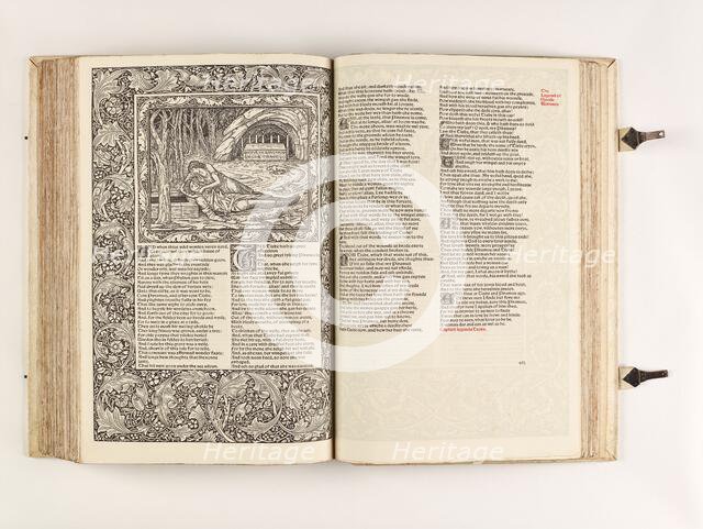 The Kelmscott Chaucer - The Works of Geoffrey Chaucer Now Newly Imprinted, 1896. Creator: Sir Edward Coley Burne-Jones.