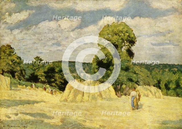 'The Harvest', 1876, (1939). Creator: Camille Pissarro.