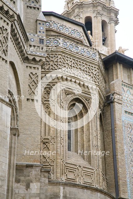 Exterior detail, La Seo Cathedral, Zaragoza, Spain, 2007. Artist: Samuel Magal