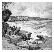 Ocean beach, Sydney, New South Wales, Australia, 1886.Artist: Frederic B Schell