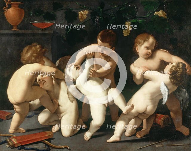 Putti Fighting. Creator: Reni, Guido (1575-1642).