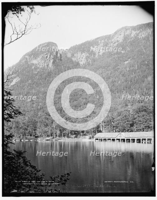 Profile Lake and Eagle Cliff, Franconia Notch, White Mountains, between 1890 and 1901. Creator: Unknown.