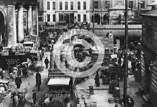 Early morning in Covent Garden, London, 1926-1927. Artist: Unknown