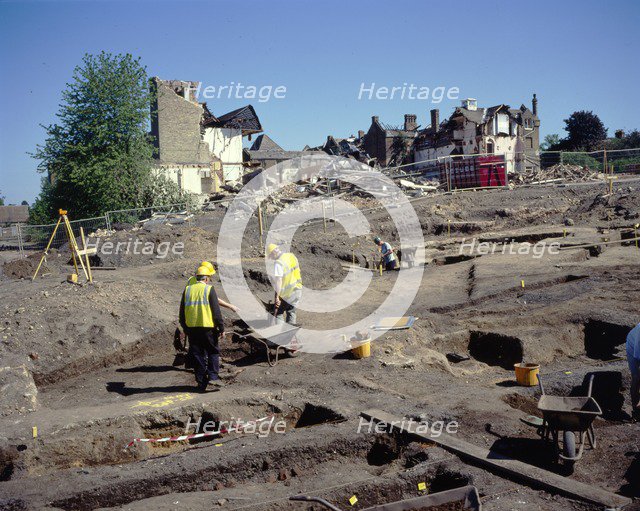 Colchester Roman Site Excavation, St Mary Hospital Archaeological site, c20th century. Artist: Unknown.
