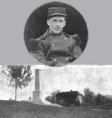'Aux morts pour la patrie; le premier francais tue a l'ennemi: Le caporal Andre Peugeot..., 1914. Creator: Unknown.
