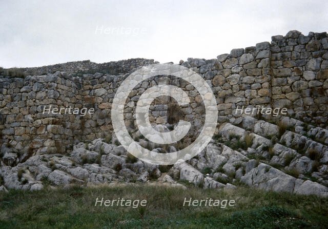 Mycenaean Acropolis of Tiryns, Argolis, Greece, 1999.  Creator: LTL.