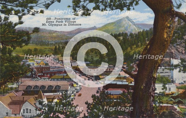 Panorama of Estes Park, Colorado, USA, 1940. Artist: Unknown