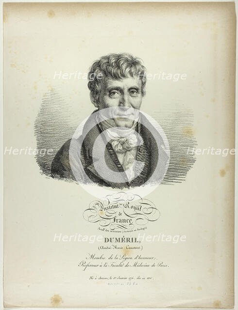 Portrait of André-Marie-Constant Duméril, 1822. Creator: Julien Leopold Boilly.
