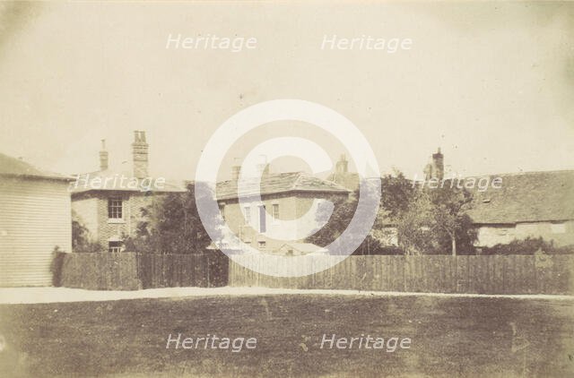 Compound of Buildings Surrounded by Fence, 1850s. Creator: Unknown.