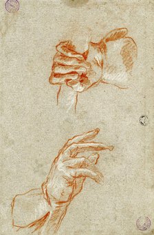 Study of Hands. Creator: Tiepolo, Giambattista (1696-1770).