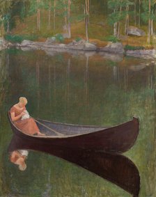 Woman in a Boat, 1924. Creator: Halonen, Pekka (1865-1933).
