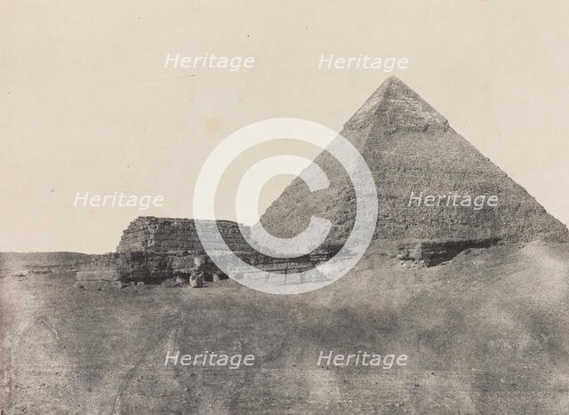 Pyramide de Chéphren, Egypte Moyenne, 1849/51, printed 1852. Creator: Maxime du Camp.