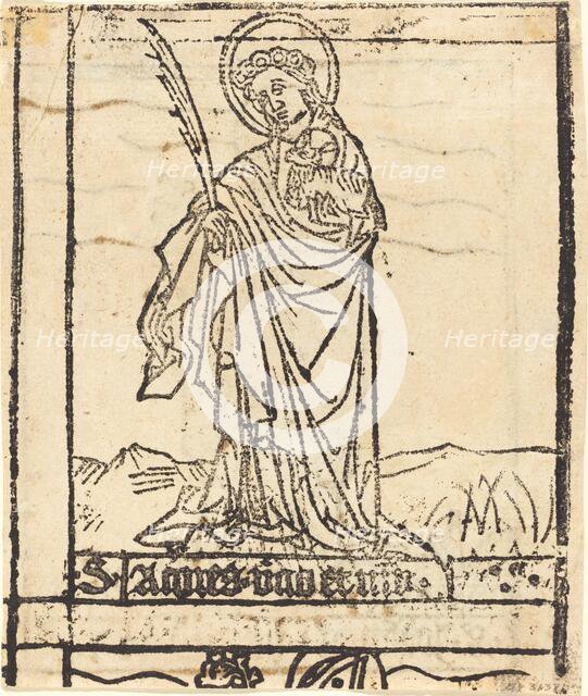 Saint Agnes [verso], probably 1460/1480. Creator: Unknown.