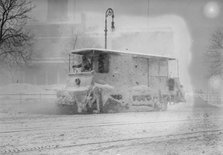 Snow plow during storm, New York, 1910. Creator: Bain News Service.