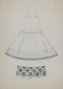 Doll's Cotton Petticoat, c. 1936. Creator: Evelyn Bailey.
