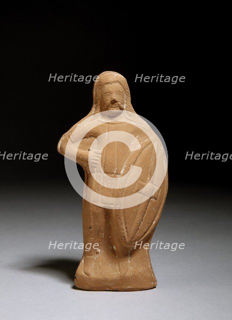 Terracotta statuette of a barbarian warrior, Roman. Artist: Unknown.