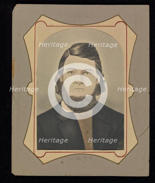 Portrait of a young man with a beard, about 1850-1860. Creator: Unknown.