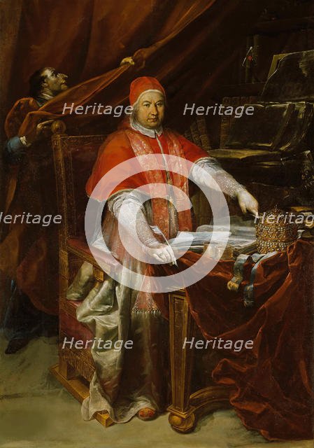 Portrait of the Pope Benedict XIV (1675-1758), 1740. Creator: Crespi, Giuseppe Maria (1665-1747).